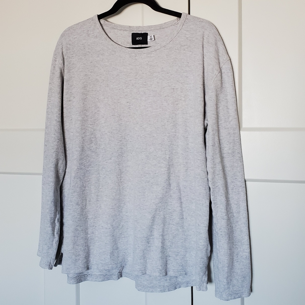 BDG Light Grey Thermal Long Sleeve Size M